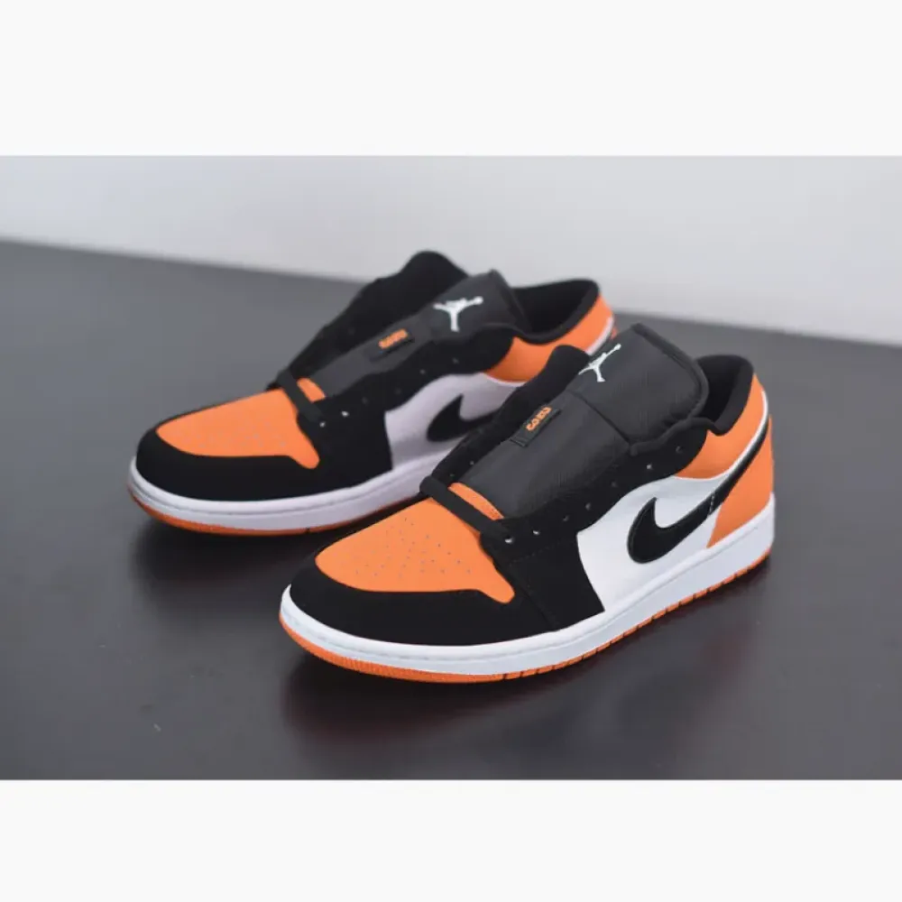 Air Jordan 1 Low “Shattered Backboard” White/Black/Starfish  553558-128