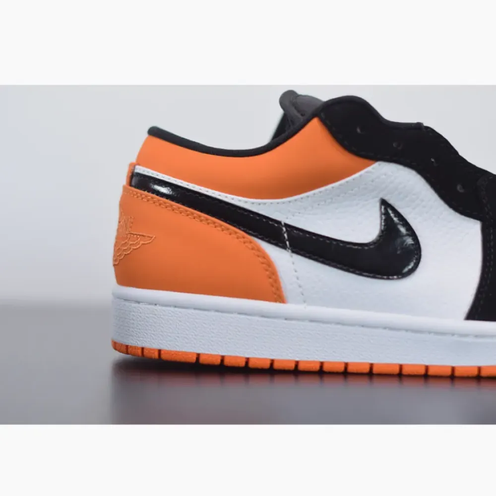 Air Jordan 1 Low “Shattered Backboard” White/Black/Starfish  553558-128