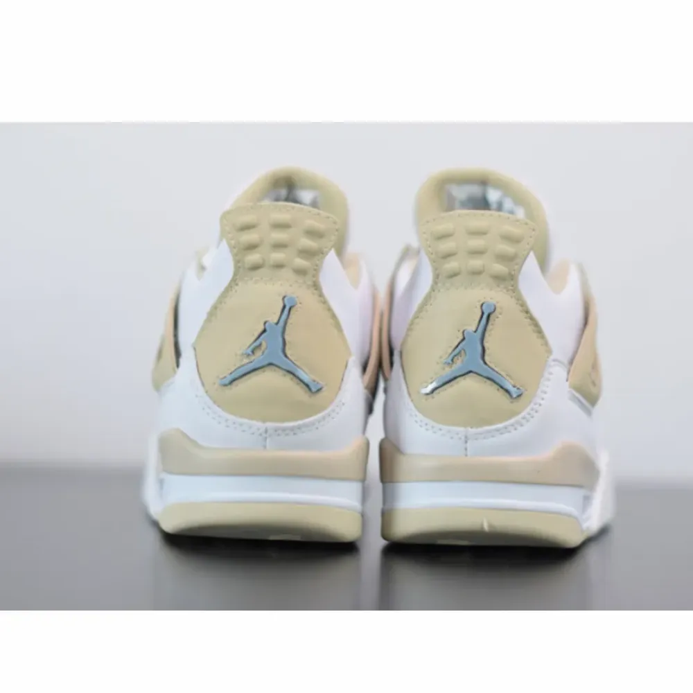 Air Jordan 4 “Linen” White/Boarder Blue-Light Sand  487724-118