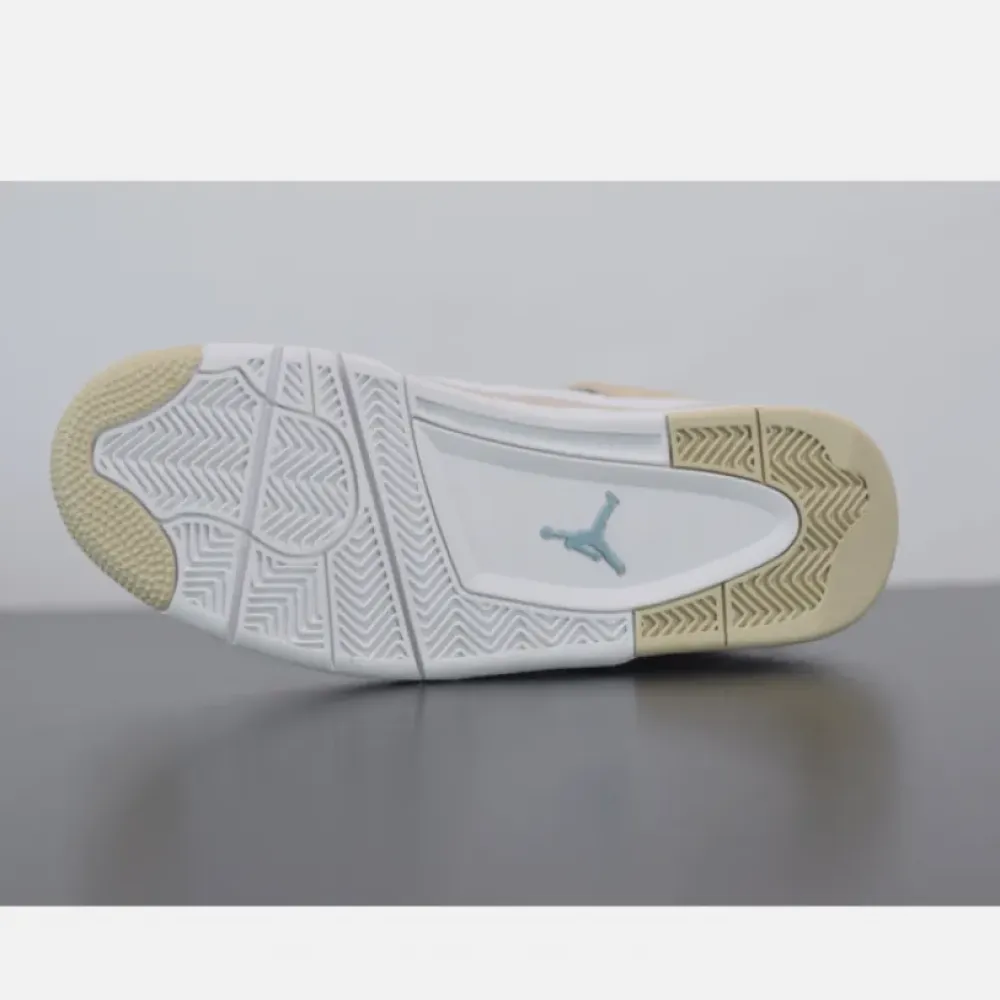 Air Jordan 4 “Linen” White/Boarder Blue-Light Sand  487724-118