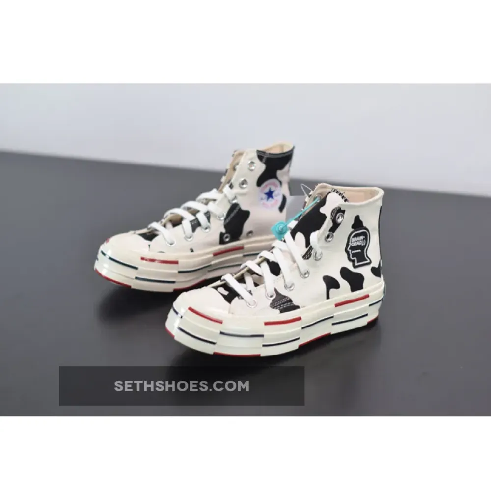 Brain Dead x Converse Chuck 70 High Top Egret/Black/French Roast 169946C
