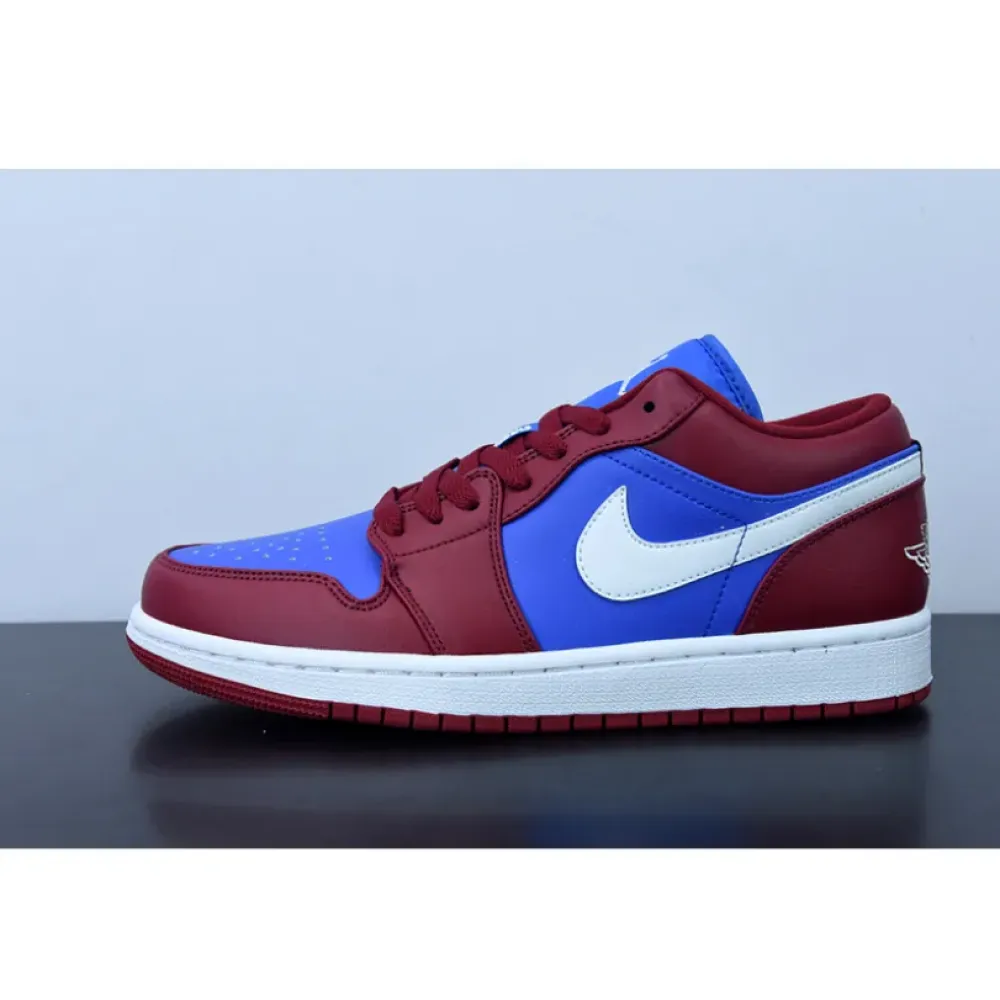 Air Jordan 1 Low Pomegranate/Medium Blue-White  DC0774-604