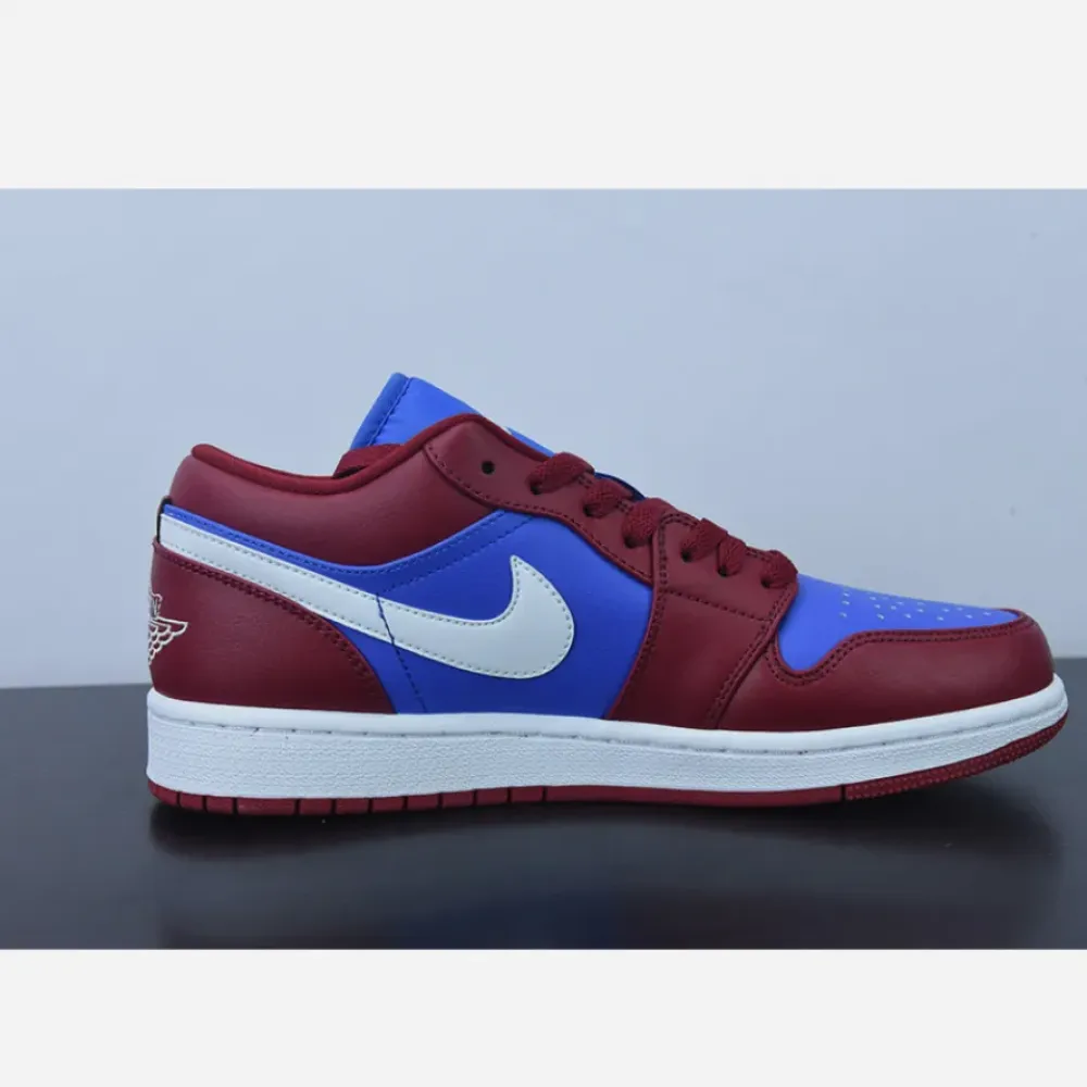 Air Jordan 1 Low Pomegranate/Medium Blue-White  DC0774-604