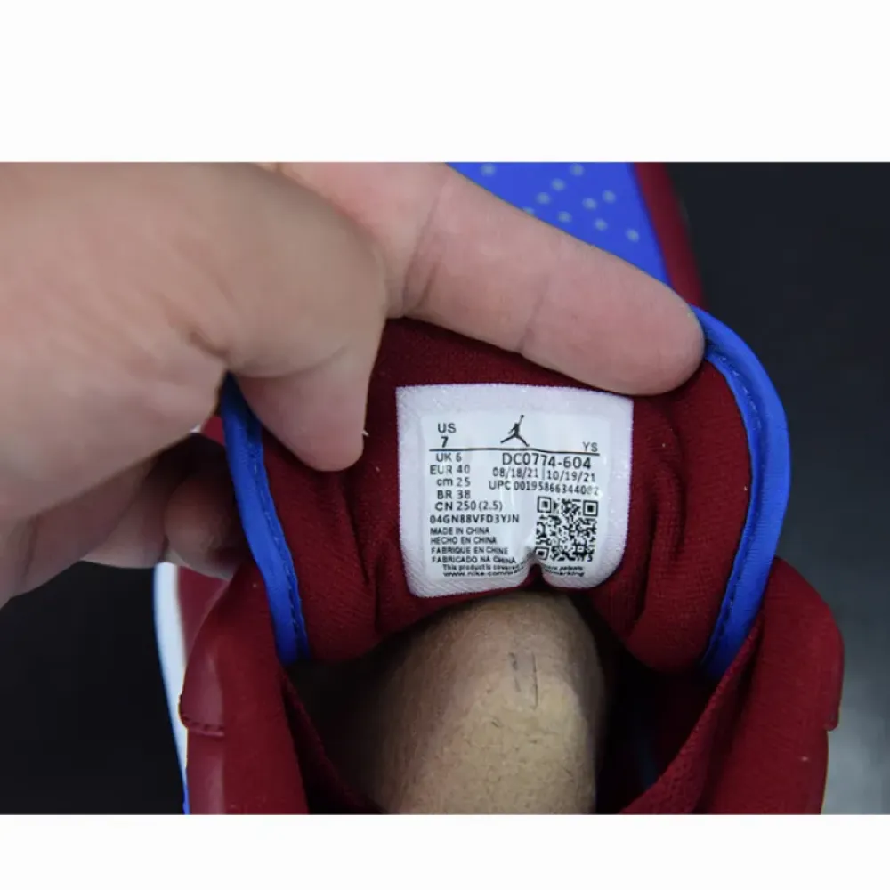 Air Jordan 1 Low Pomegranate/Medium Blue-White  DC0774-604