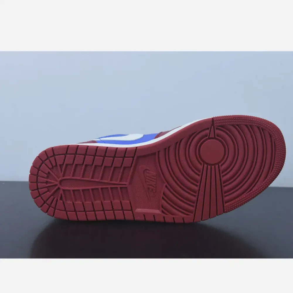 Air Jordan 1 Low Pomegranate/Medium Blue-White  DC0774-604