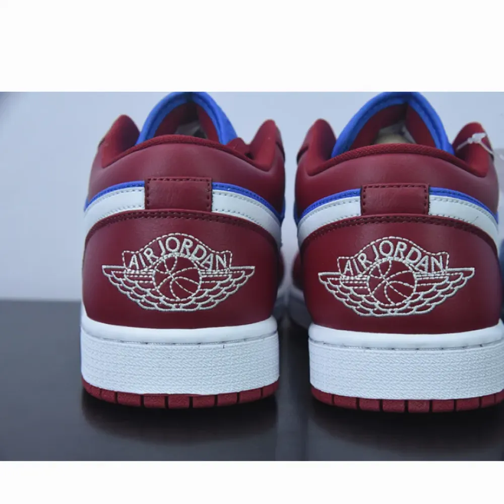Air Jordan 1 Low Pomegranate/Medium Blue-White  DC0774-604