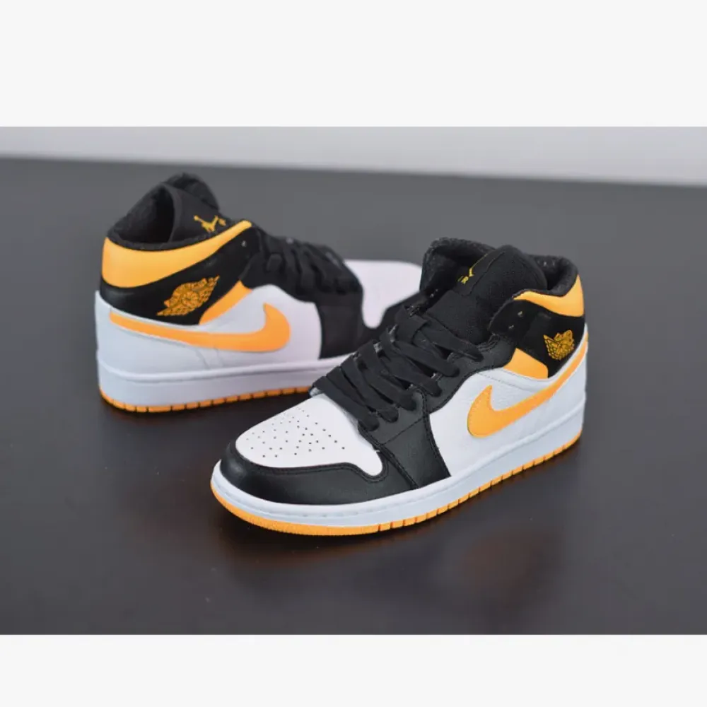 Air Jordan 1 Mid Black/Laser Orange  CV5276-107