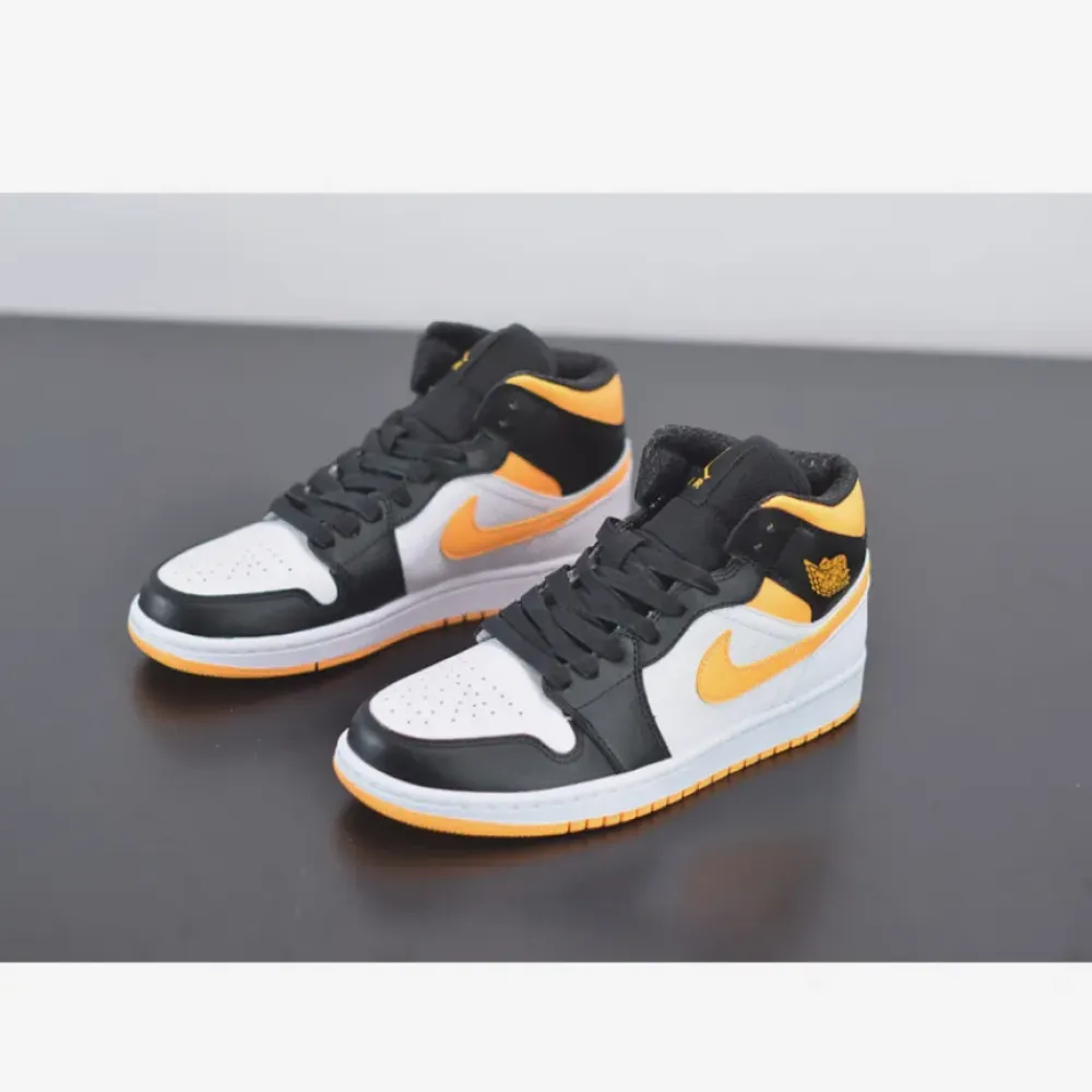 Air Jordan 1 Mid Black/Laser Orange  CV5276-107