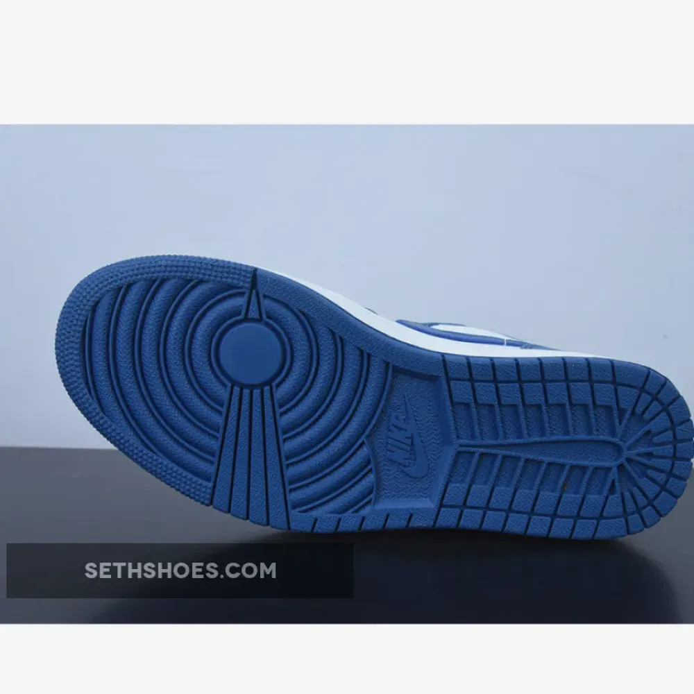 Air Jordan 1 Low White/Dark Marina Blue  DC0774-114