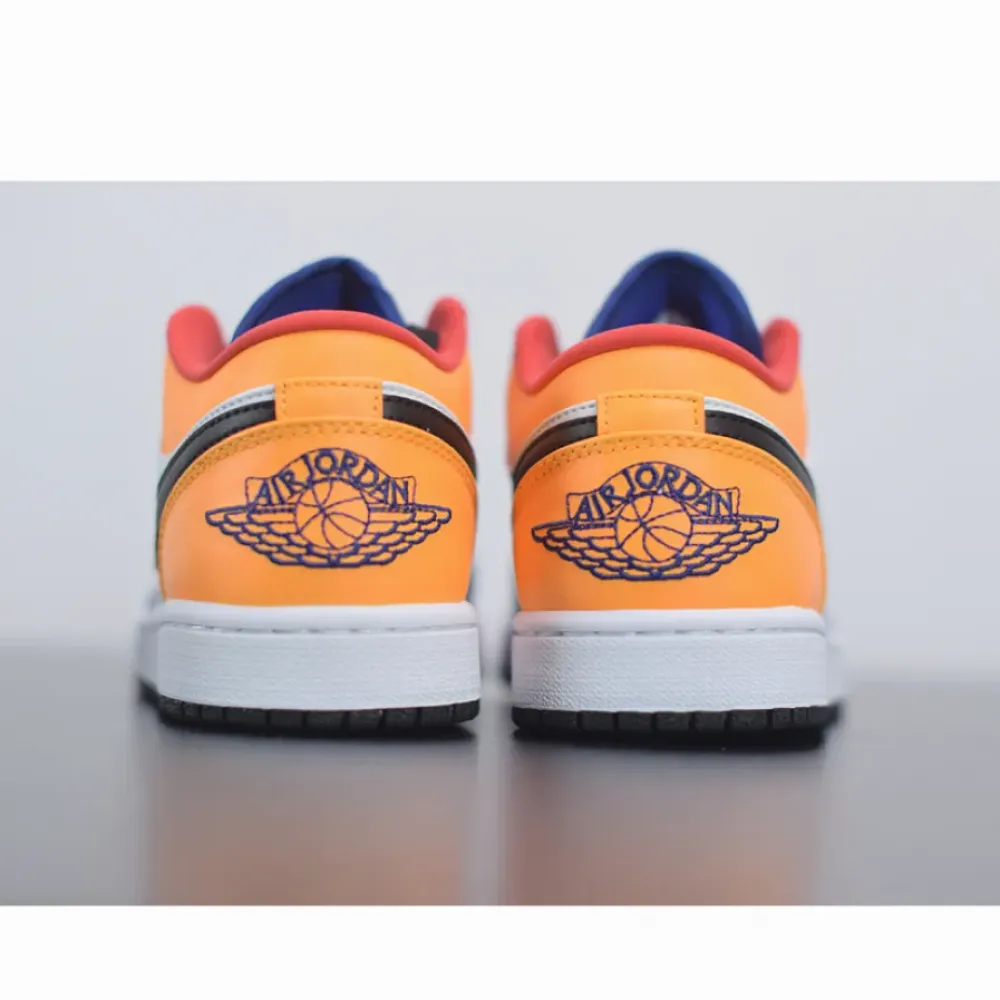 Air Jordan 1 Low White/Track Red/Deep Royal Blue  553558-123