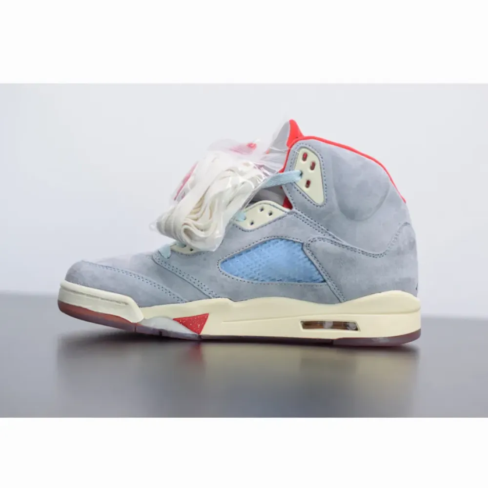 Trophy Room x Air Jordan 5 JSP Ice Blue/Sail-Metallic Gold-University Red
