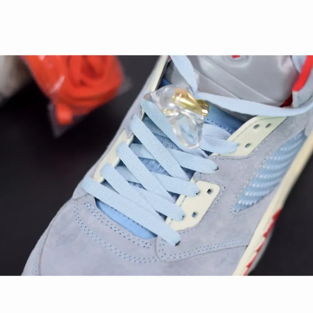 Trophy Room x Air Jordan 5 JSP Ice Blue/Sail-Metallic Gold-University Red