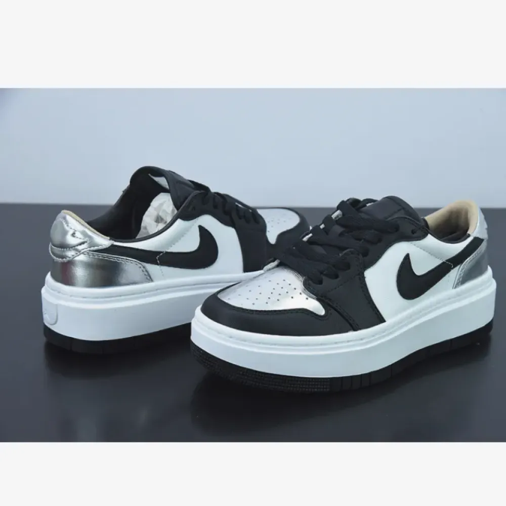 Air Jordan 1 Elevate Low ‘Silver Toe’ White/Black-Silver  DQ8561-001