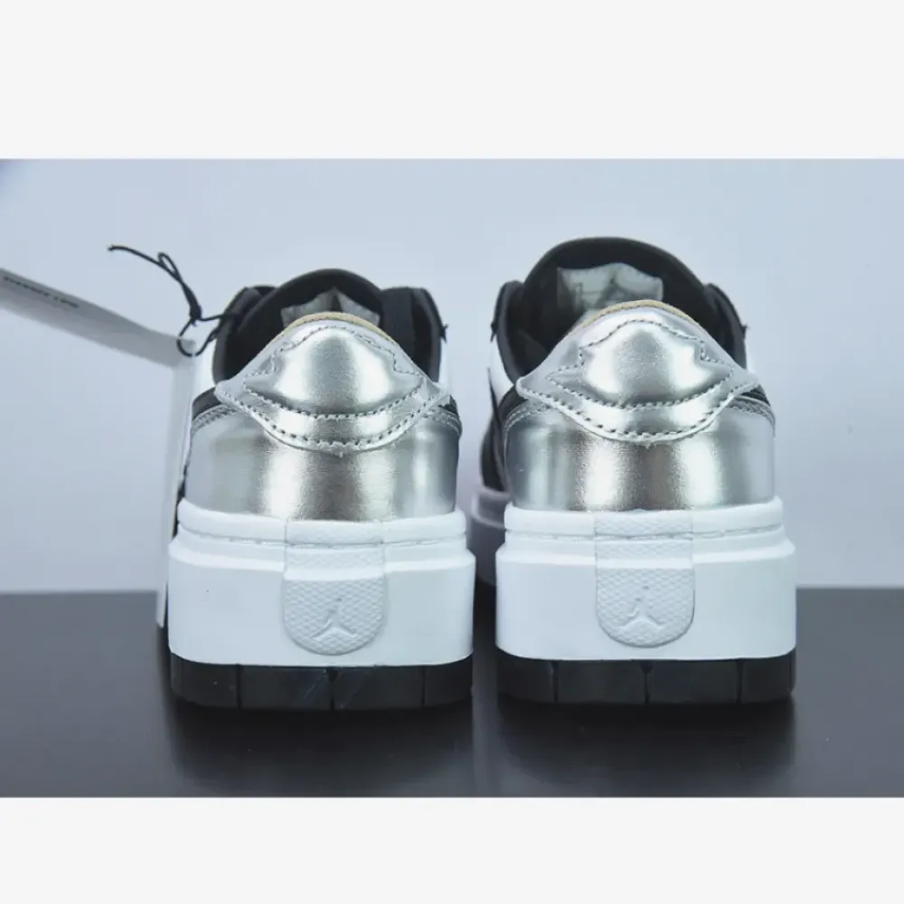 Air Jordan 1 Elevate Low ‘Silver Toe’ White/Black-Silver  DQ8561-001