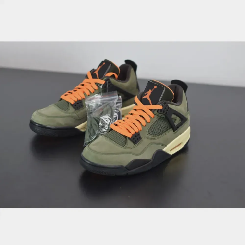 Undefeated x Air Jordan 4 Olive Black Orange