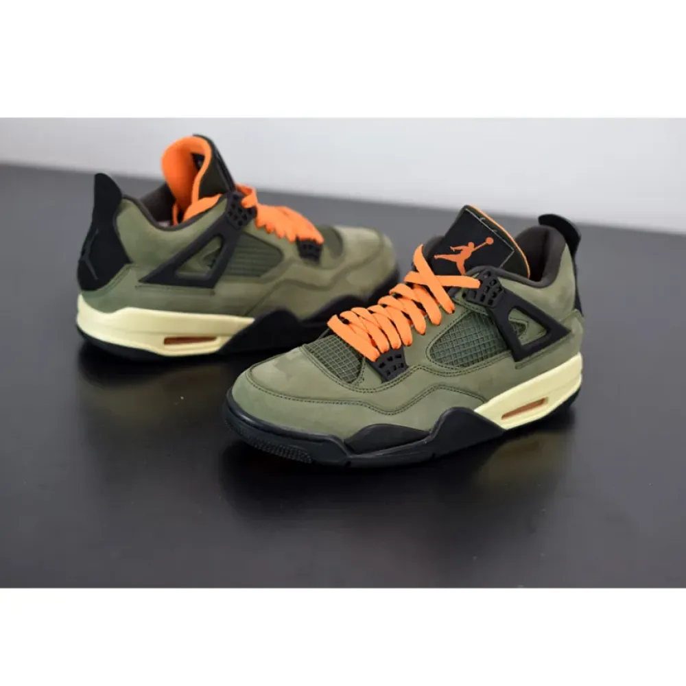Undefeated x Air Jordan 4 Olive Black Orange