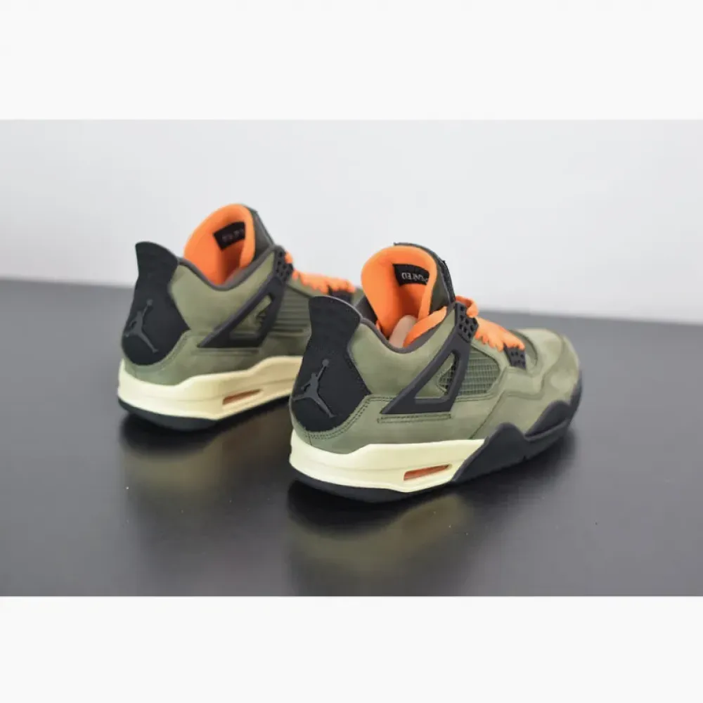 Undefeated x Air Jordan 4 Olive Black Orange