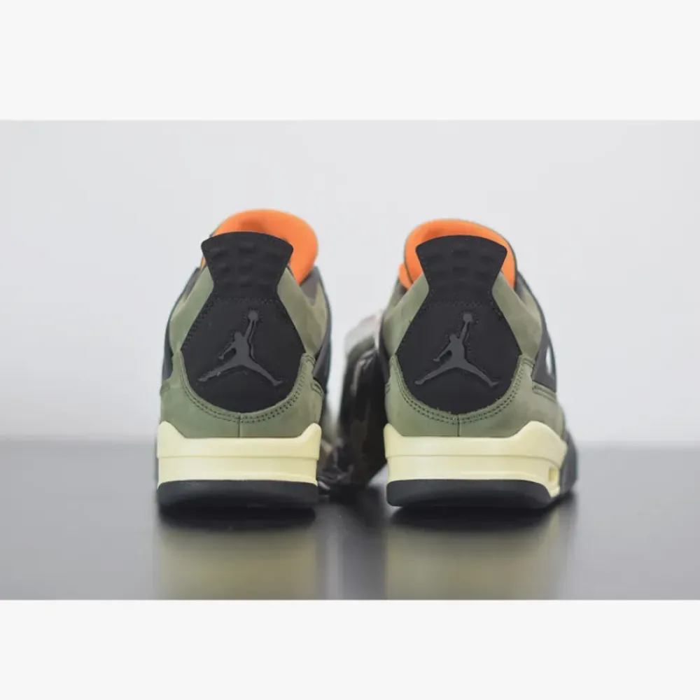 Undefeated x Air Jordan 4 Olive Black Orange