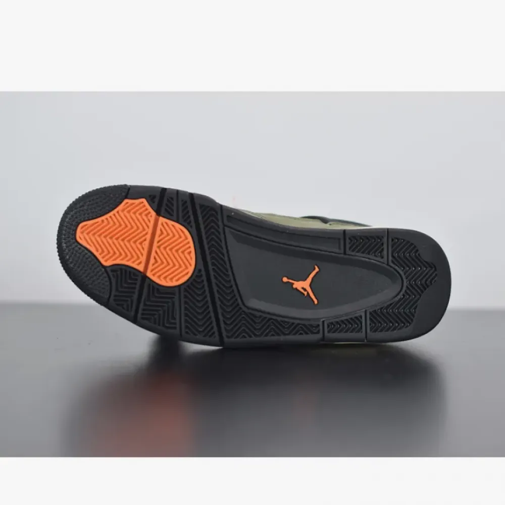 Undefeated x Air Jordan 4 Olive Black Orange