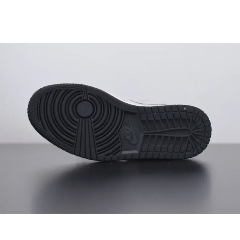 Air Jordan 1 Mid “Disco Ball” Metallic Silver/Black-White  CU9304-001