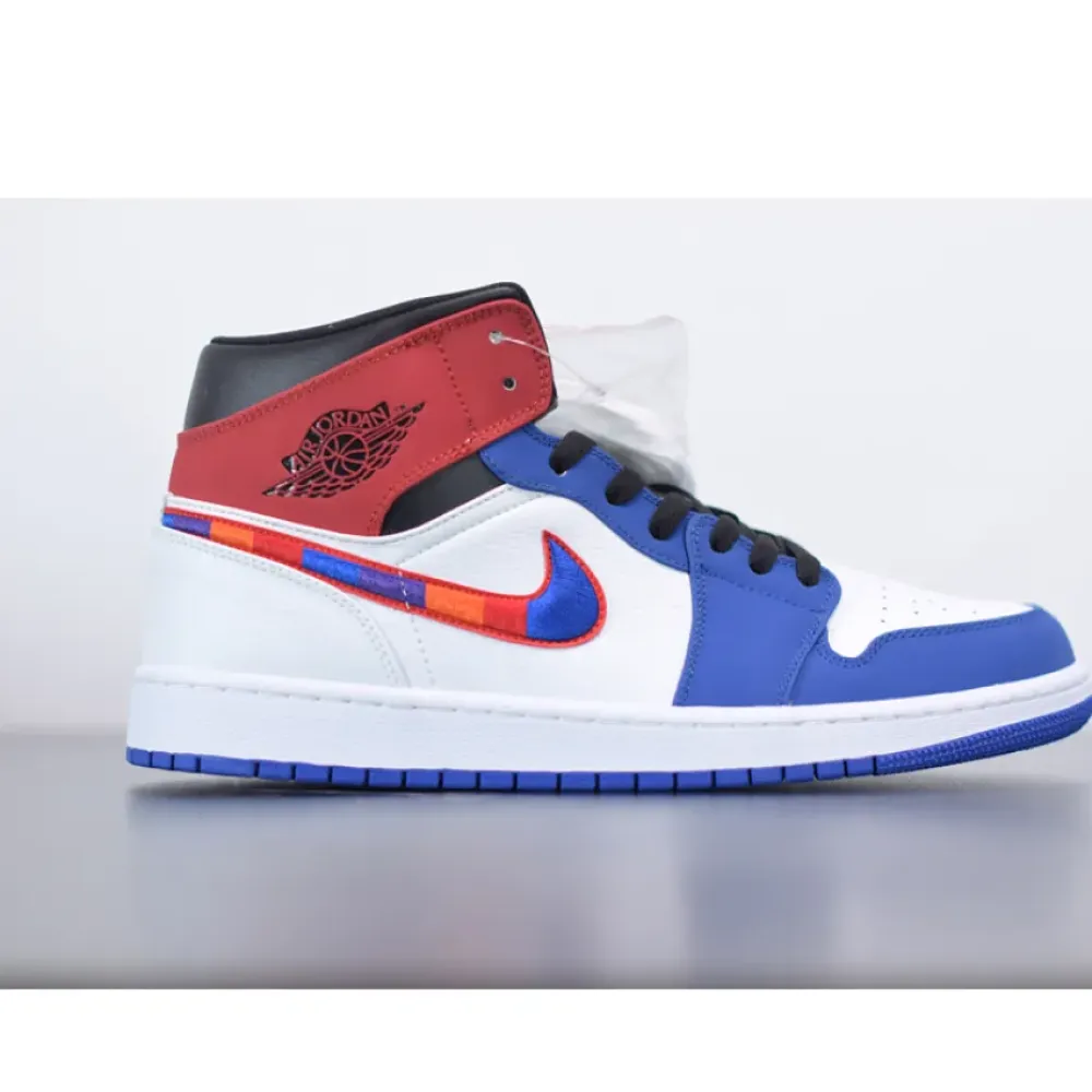 Air Jordan 1 Mid Multicolor Swoosh  852542-146