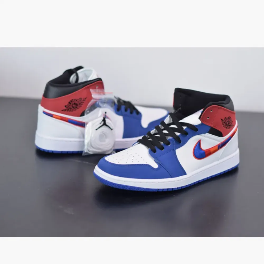 Air Jordan 1 Mid Multicolor Swoosh  852542-146