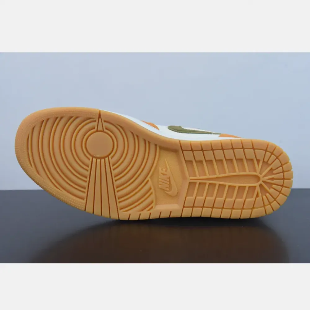 Air Jordan 1 Low White/Light Curry/White/Medium Olive  DH6931-102