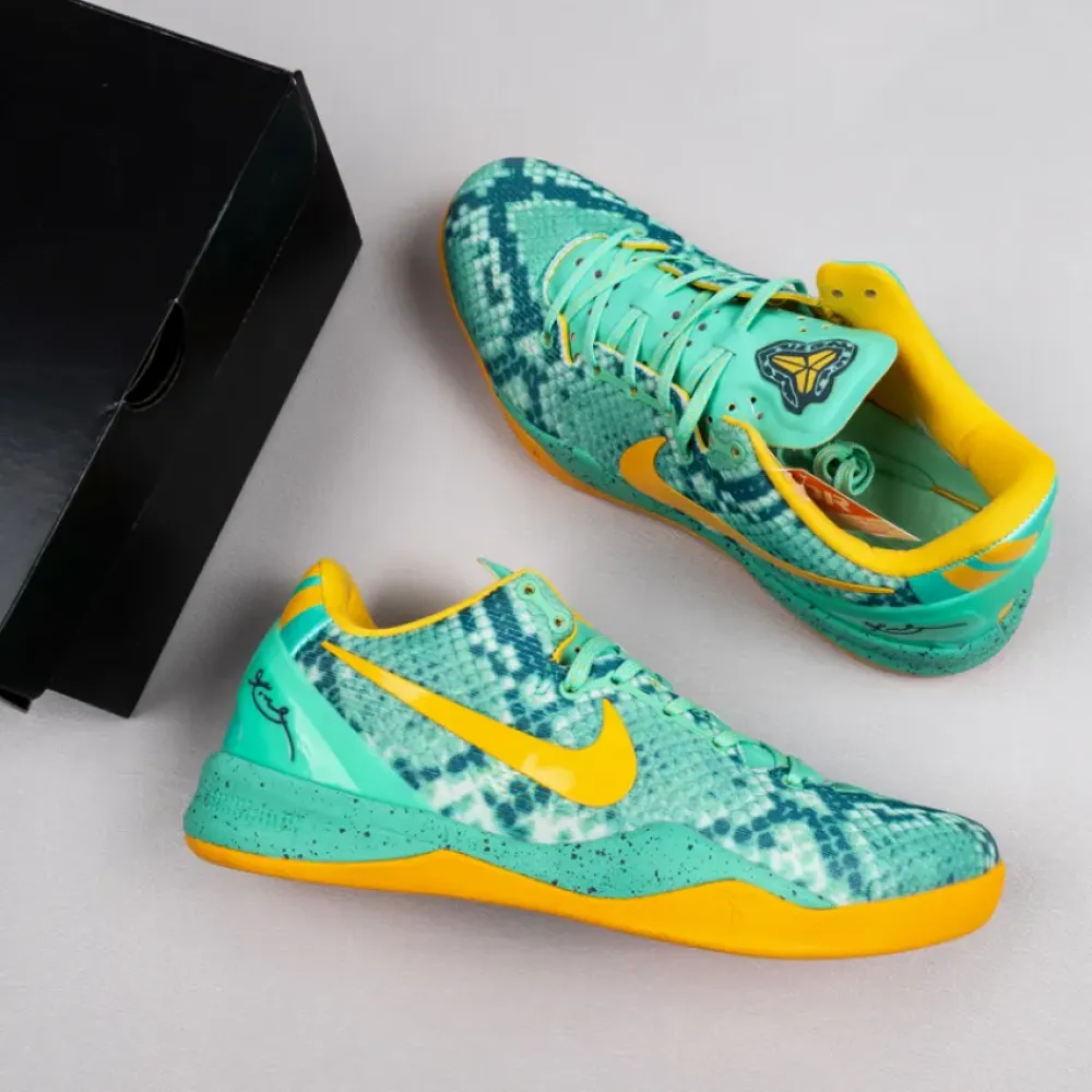 Nike Kobe 8 Green Glow/Laser Orange-Mineral Teal  555035-304
