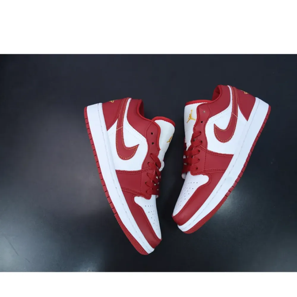 Air Jordan 1 Low ‘Cardinal’ White Red  553558-607