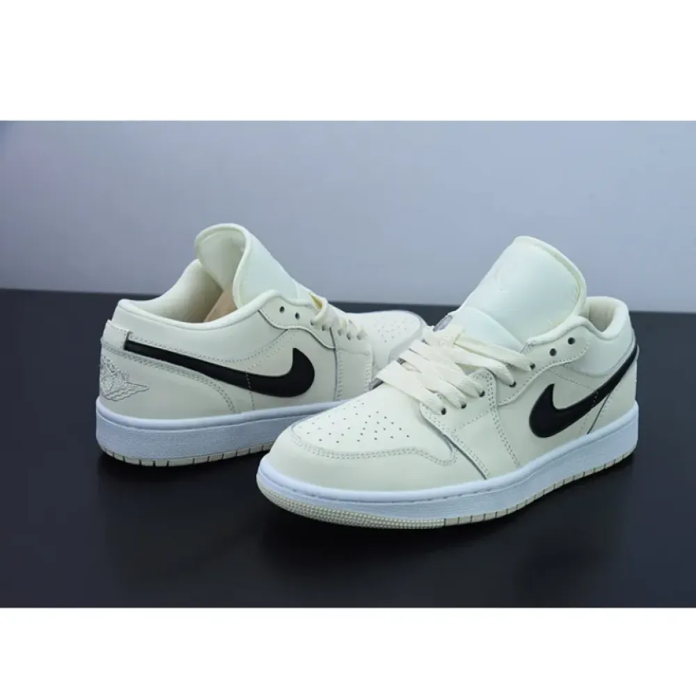 Air Jordan 1 Low Coconut Milk/Black-White  DC0774-121