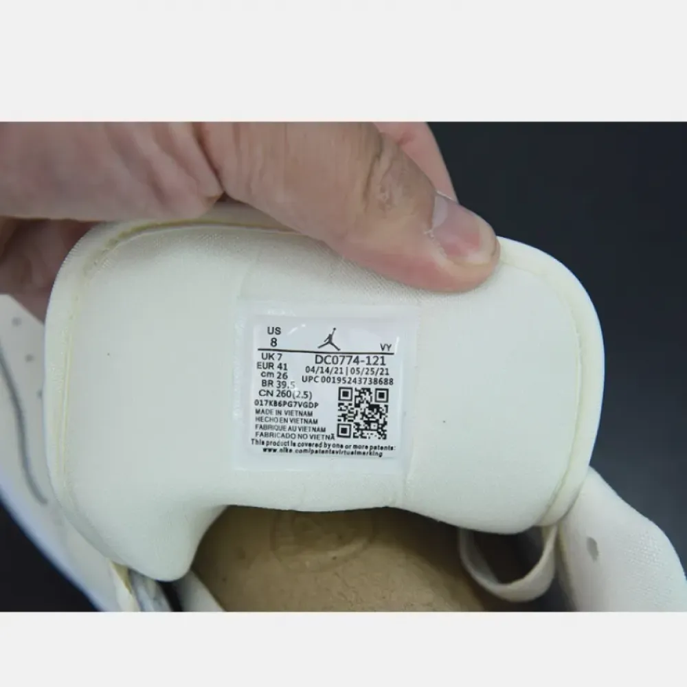 Air Jordan 1 Low Coconut Milk/Black-White  DC0774-121