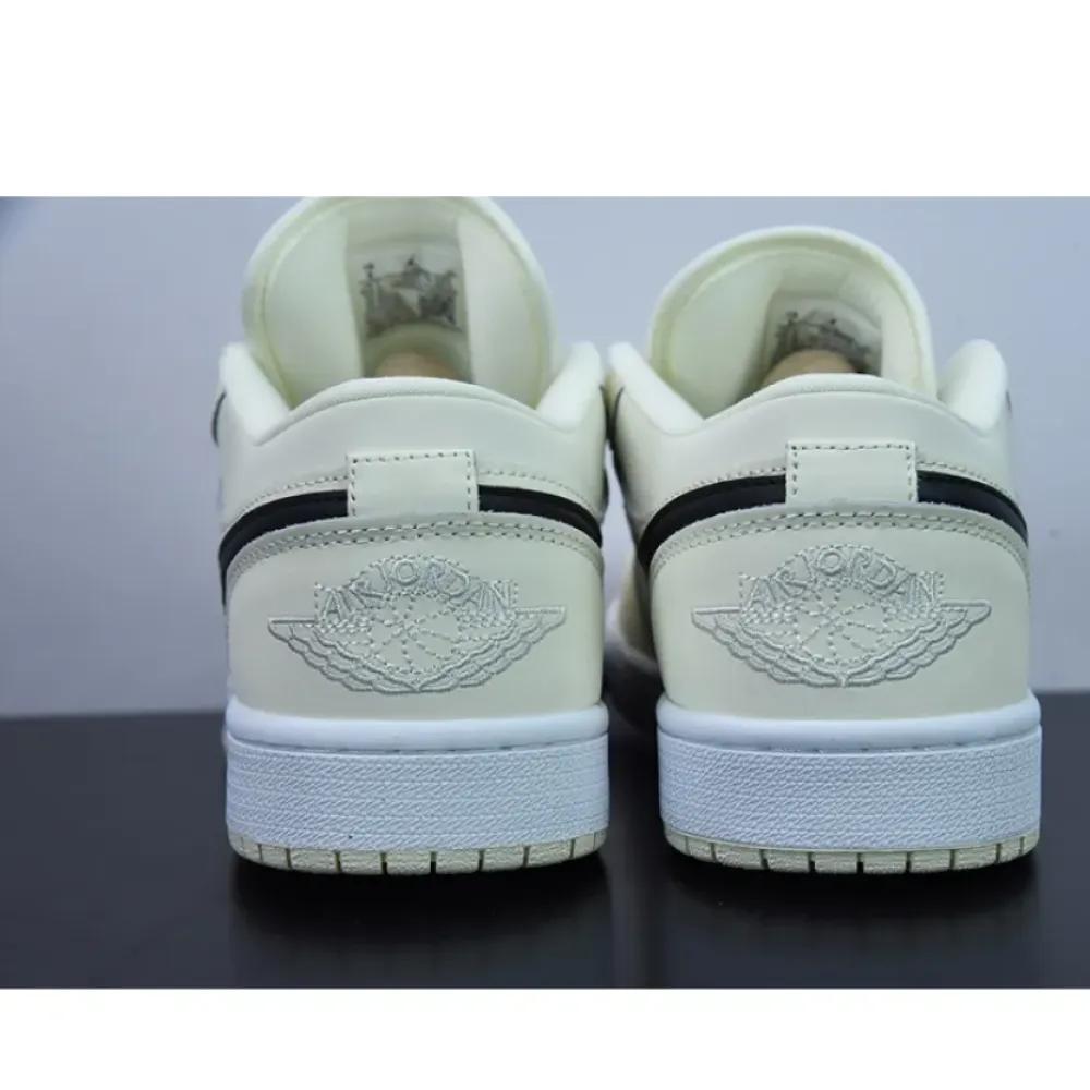 Air Jordan 1 Low Coconut Milk/Black-White  DC0774-121