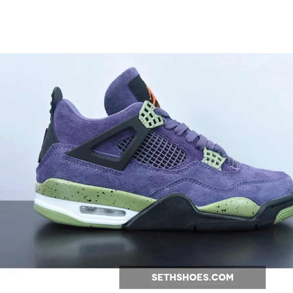 Air Jordan 4 Canyon Purple/Anthracite/Alligator/Safety Orange  AQ9129-500