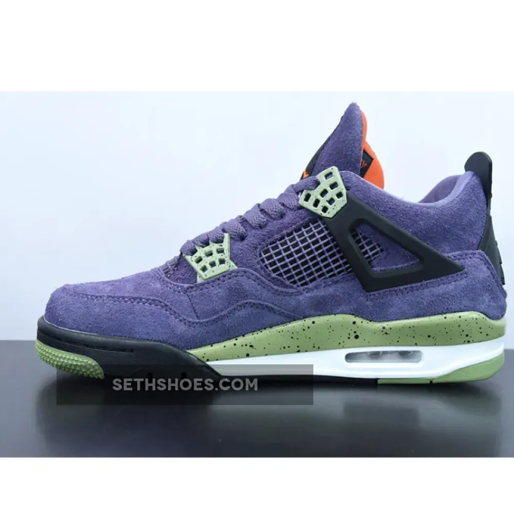 Air Jordan 4 Canyon Purple/Anthracite/Alligator/Safety Orange  AQ9129-500