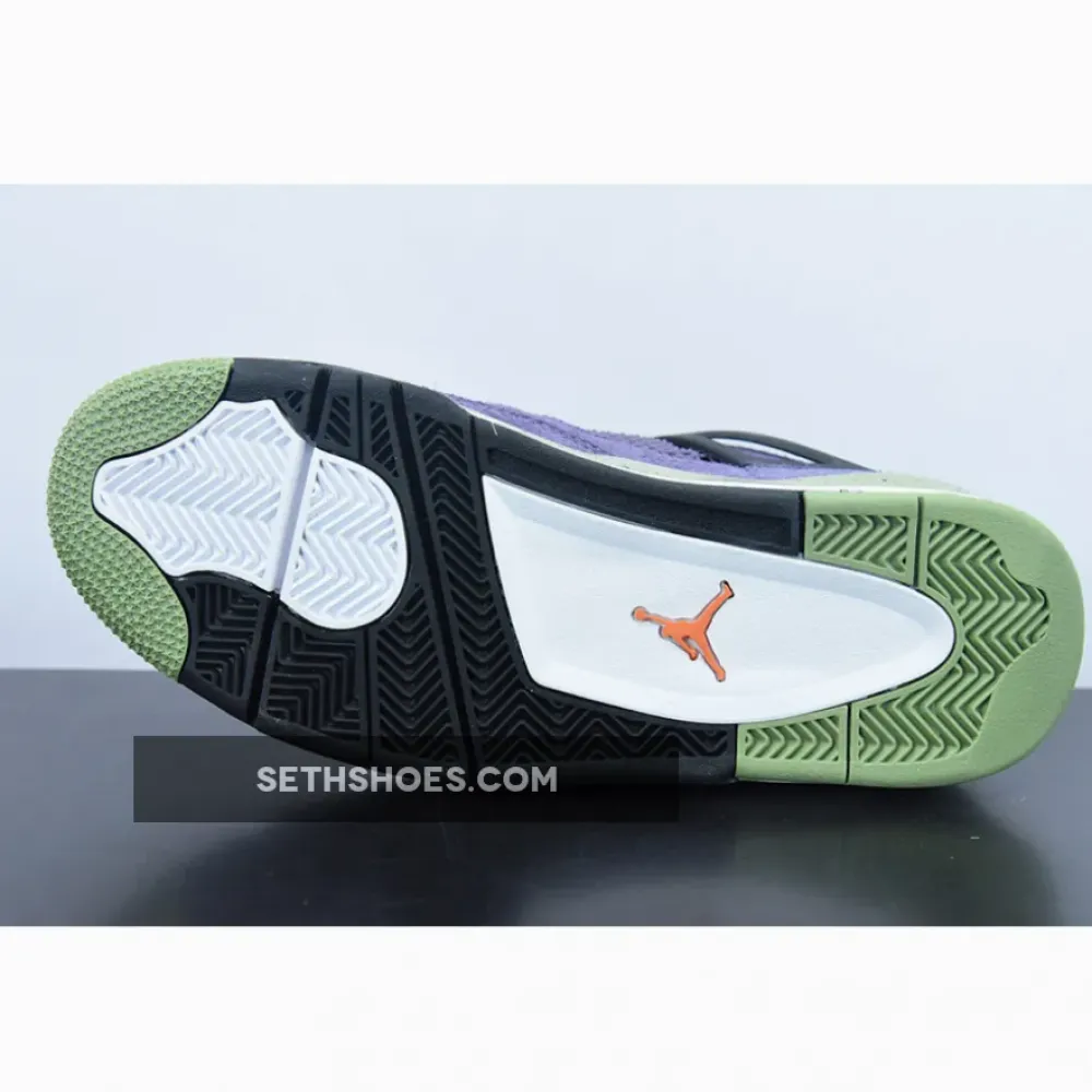Air Jordan 4 Canyon Purple/Anthracite/Alligator/Safety Orange  AQ9129-500