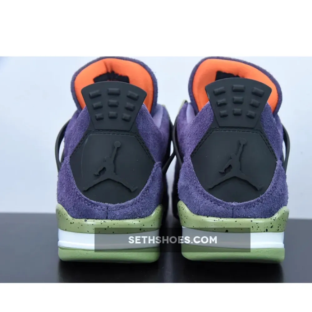 Air Jordan 4 Canyon Purple/Anthracite/Alligator/Safety Orange  AQ9129-500