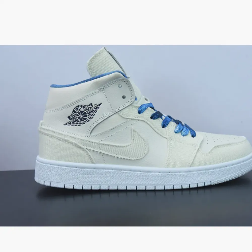 Air Jordan 1 Mid Sanddrift/Midnight Navy-White-Sail  DM9126-104
