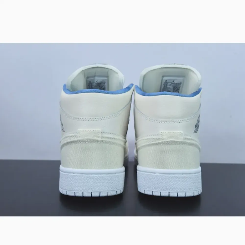 Air Jordan 1 Mid Sanddrift/Midnight Navy-White-Sail  DM9126-104