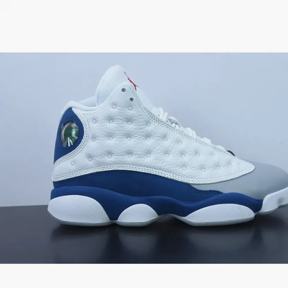 Air Jordan 13 White/Fire Red-French Blue-Light Steel Grey