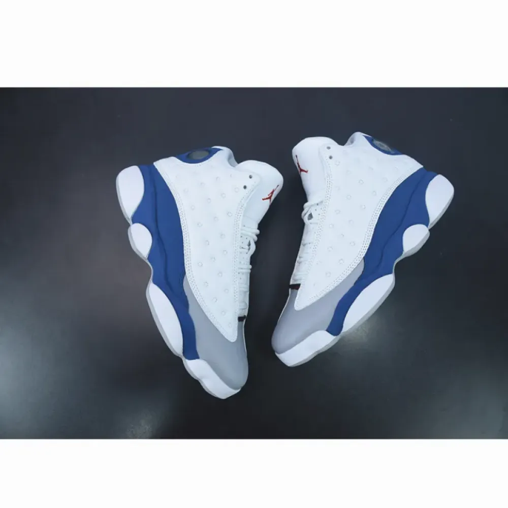 Air Jordan 13 White/Fire Red-French Blue-Light Steel Grey