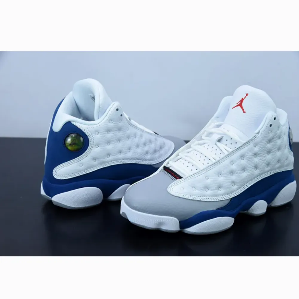 Air Jordan 13 White/Fire Red-French Blue-Light Steel Grey