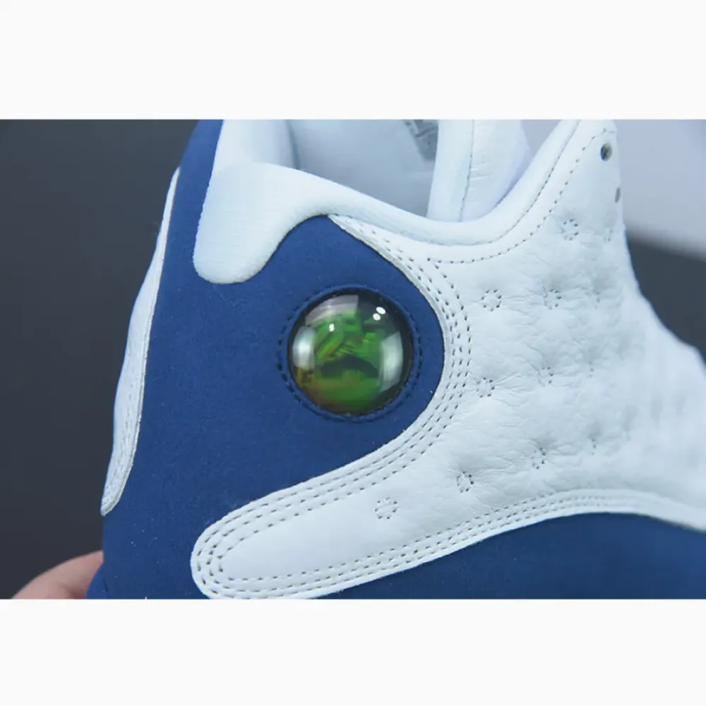 Air Jordan 13 White/Fire Red-French Blue-Light Steel Grey