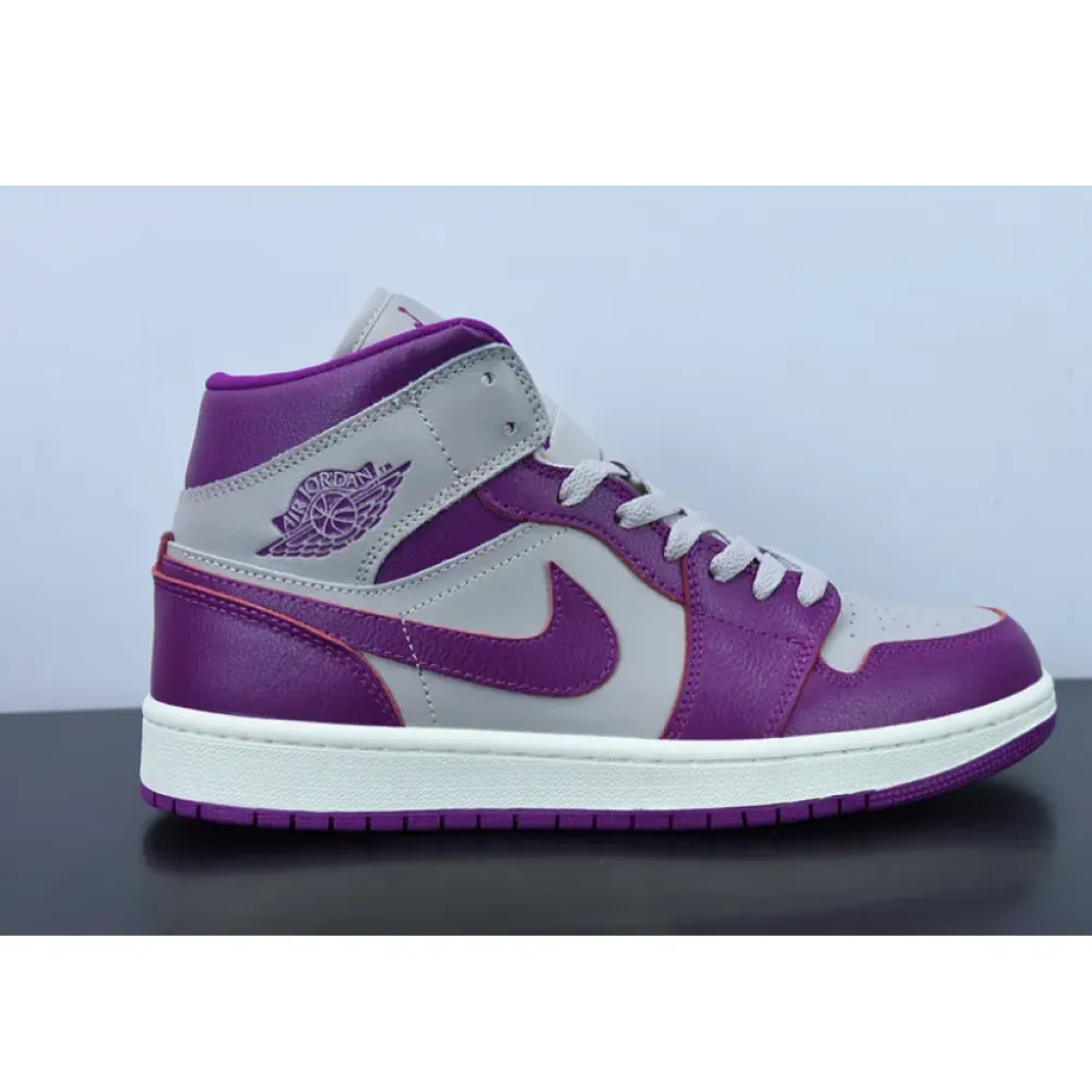 Air Jordan 1 Mid Magenta/Light Grey/White  BQ6472-501