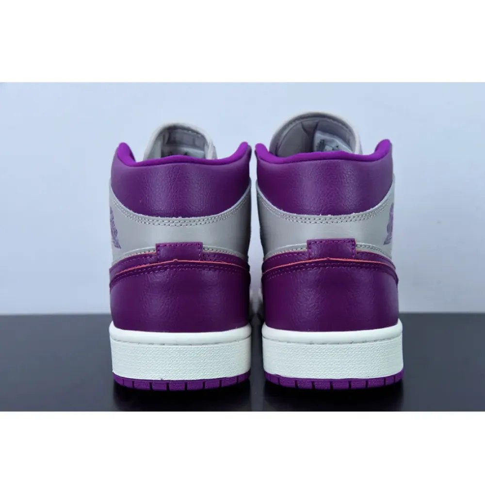 Air Jordan 1 Mid Magenta/Light Grey/White  BQ6472-501