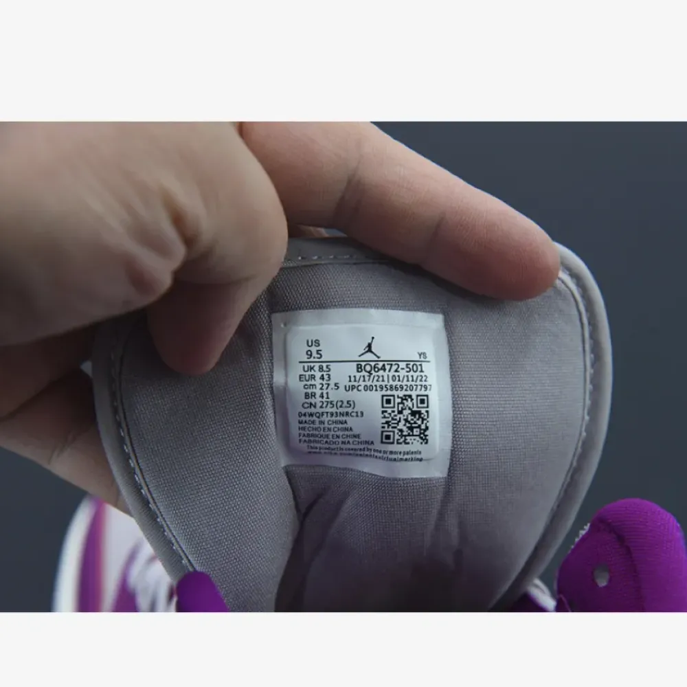 Air Jordan 1 Mid Magenta/Light Grey/White  BQ6472-501