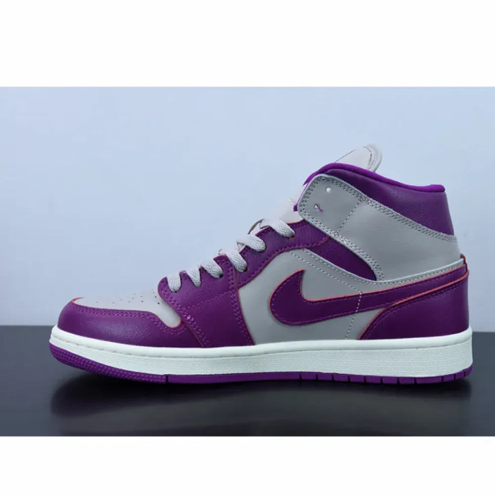 Air Jordan 1 Mid Magenta/Light Grey/White  BQ6472-501
