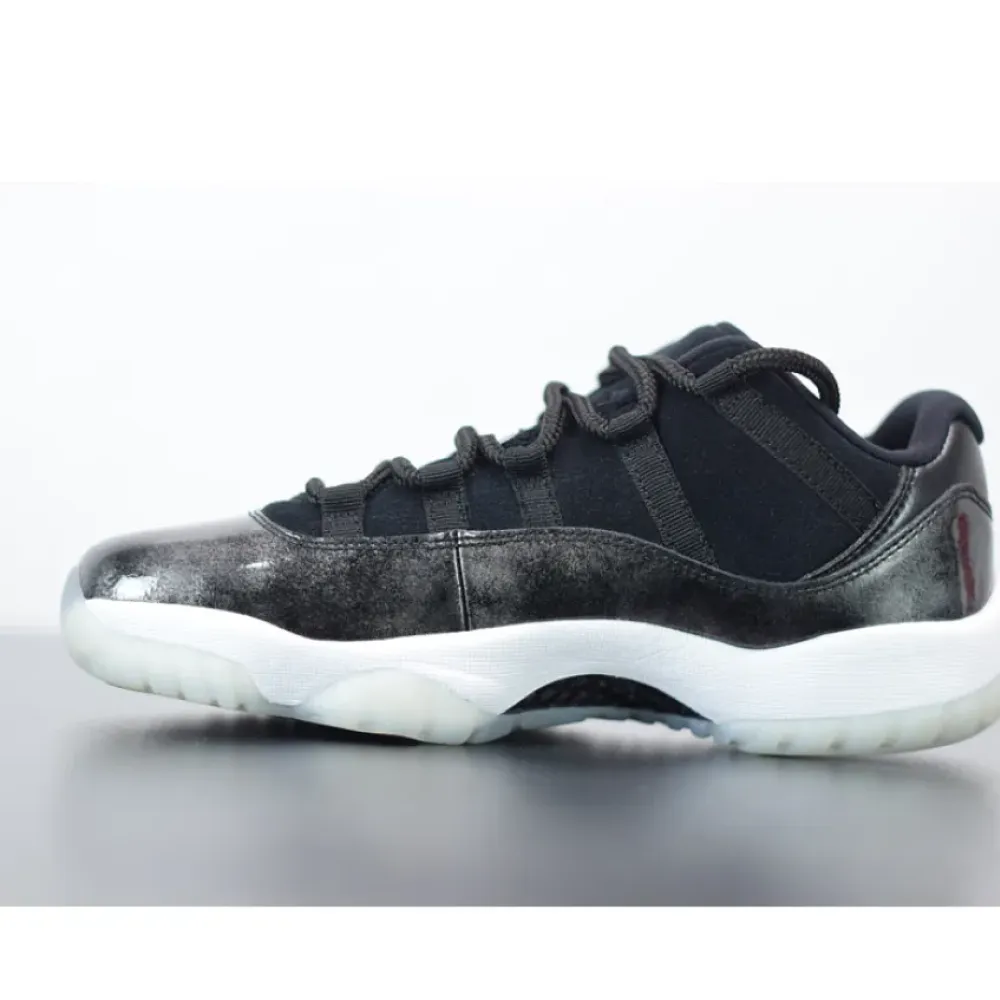 Air Jordan 11 Low “Barons” Black/Metallic Silver-White  528895-010