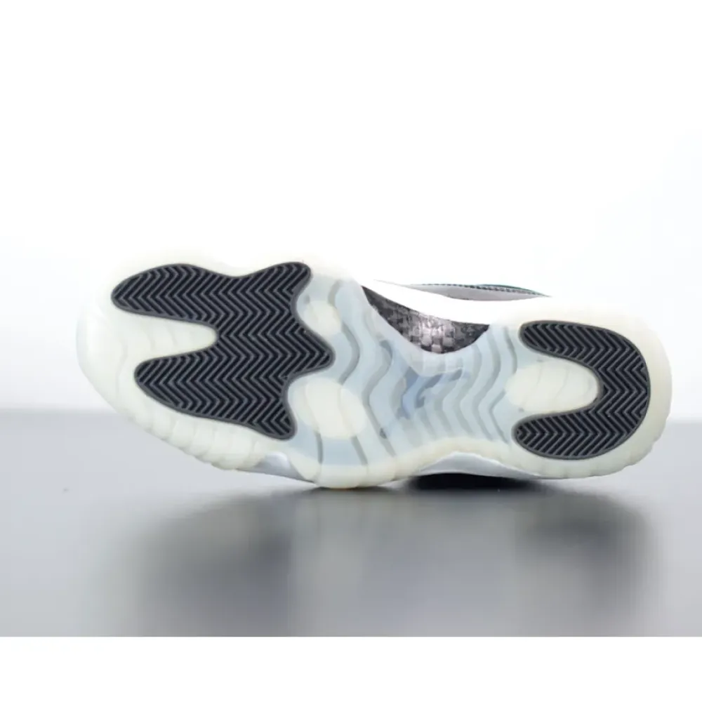 Air Jordan 11 Low “Barons” Black/Metallic Silver-White  528895-010