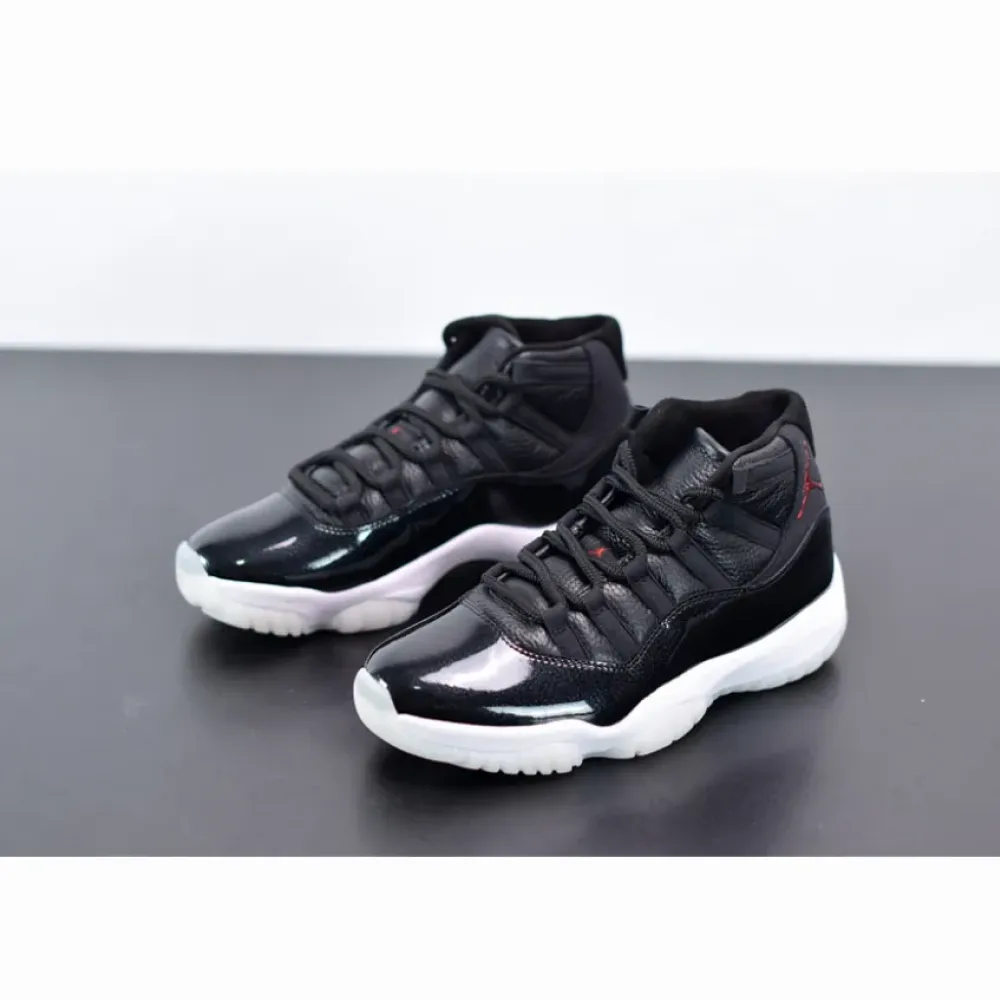 Air Jordan 11 Retro “72-10” Black/Gym Red-White  378037-002