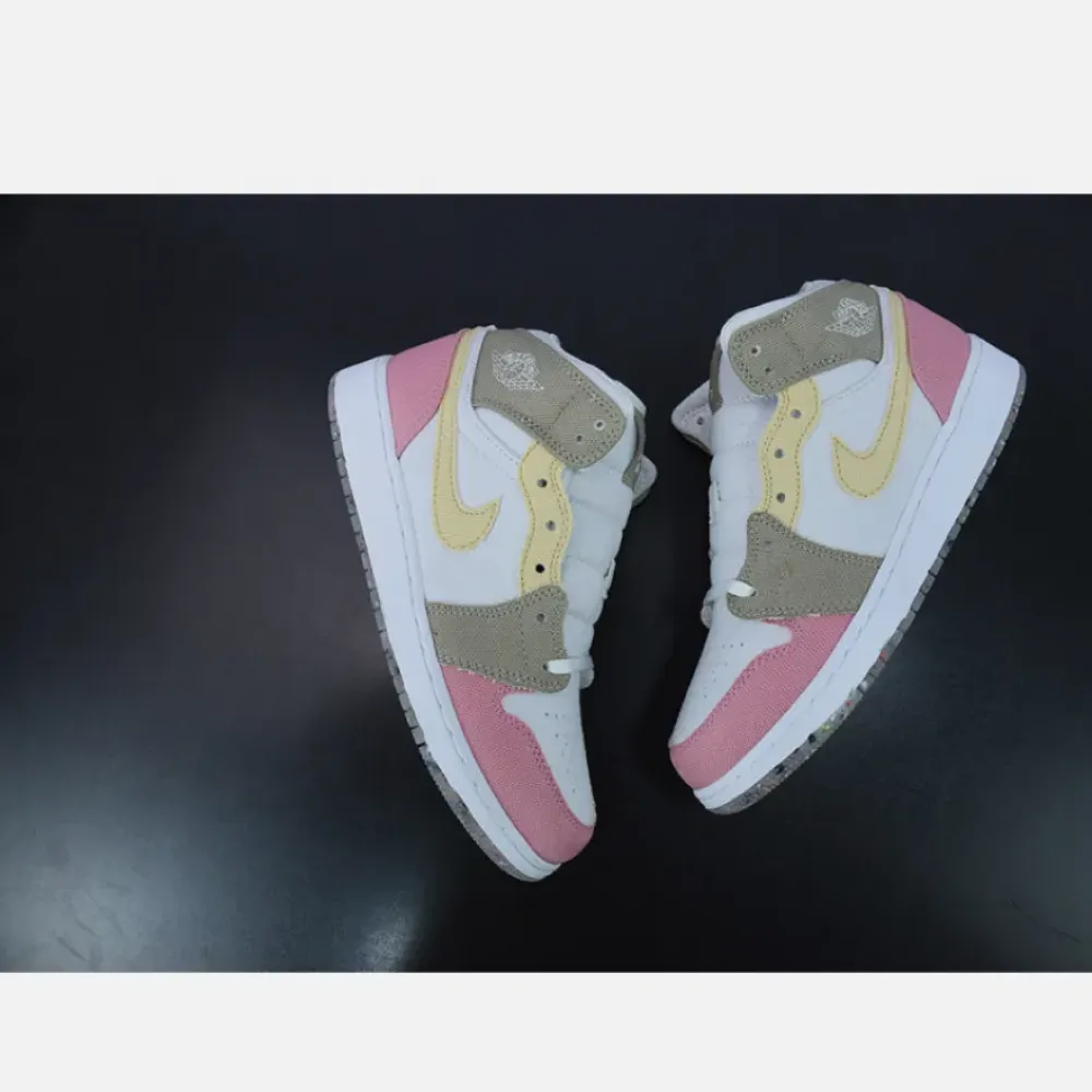 Air Jordan 1 Mid GS SE Pastel Vivid Green Grind  DJ0338-100